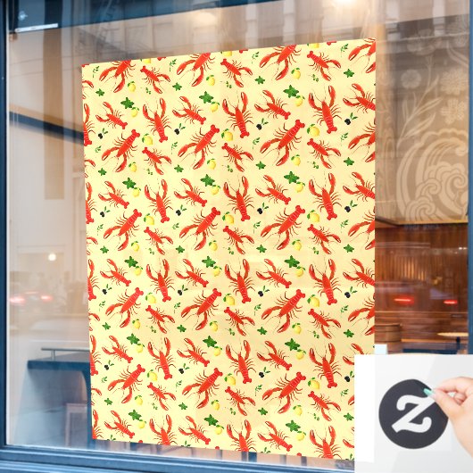 Zeevruchtenrestaurant Kreeftpatroon Groot Raamsticker (Cafe Raam)