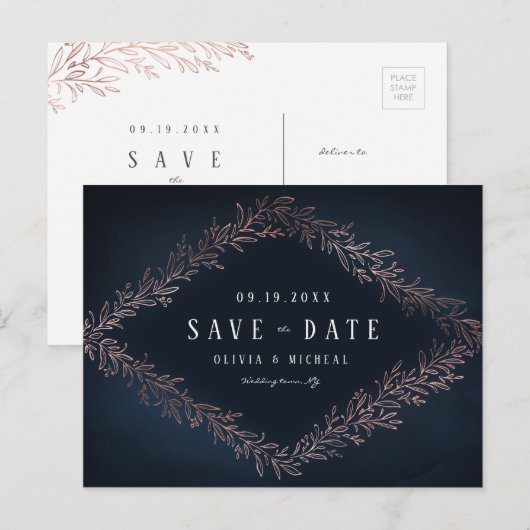 Zeevuild roos goud botanisch met uitzondering van  aankondigingskaart (Voorkant / Achterkant)