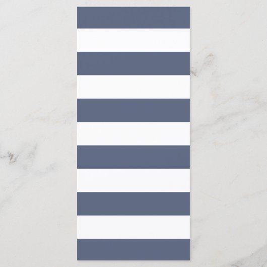 Zeewaardig Wedding Menu Kaart | Marineblauw (Achterkant)