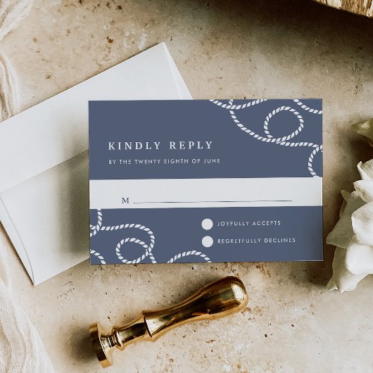 Zeewaardige RSVP-kaart | Lei Grijs RSVP Kaartje