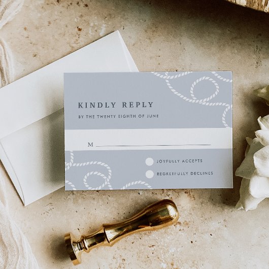 Zeewaardige RSVP-kaart | Mist RSVP Kaartje
