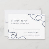 Zeewaardige RSVP-kaart | Wit RSVP Kaartje (Voorkant)