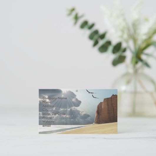 zeewaarts visitekaartje (Staand voorkant)