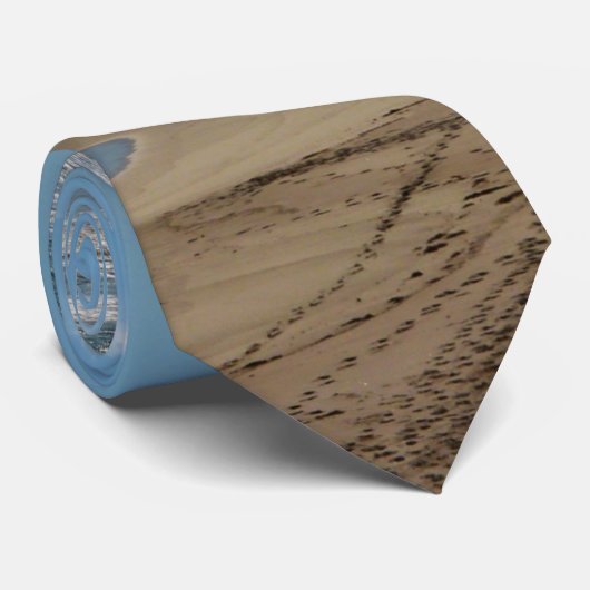 zeewaarts waar de zalm speelt, stropdas (Opgerold)