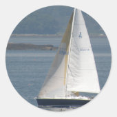 Zeewaarts Zeilboot Stickers (Voorkant)