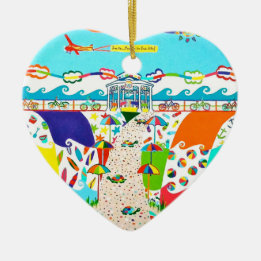 Zeewandeling Hart Ornament