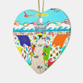 Zeewandeling Hart Ornament (Links)