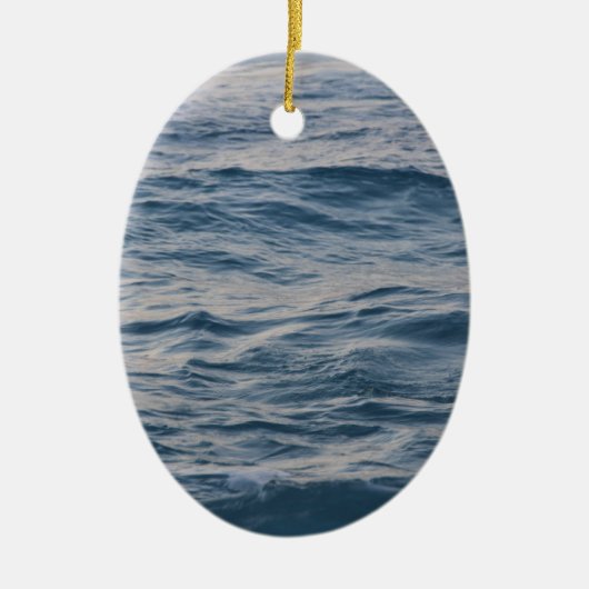Zeewater close-up  keramisch ornament (Voorkant)