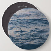 Zeewater close-up  ronde button 6,0 cm (Voorkant /achterkant)
