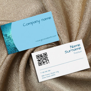 Zeewater foto QR oceaan blauwe visitekaartje