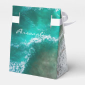 Zeewater op zee en tropische zomer bedankdoosjes (Achterkant)