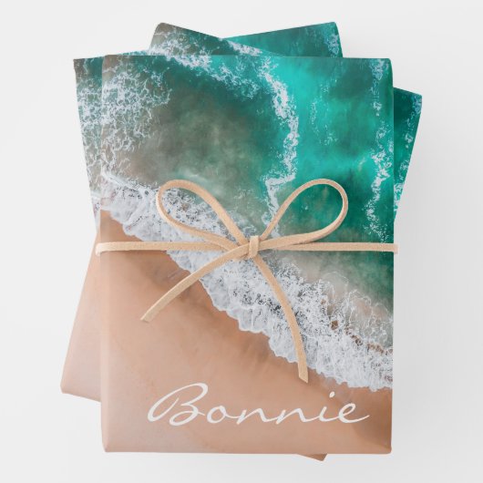 Zeewater op zee en tropische zomer inpakpapier vel (In situ)