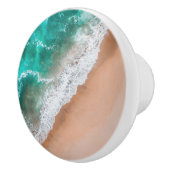 Zeewater op zee en tropische zomer keramische knop (Rechts)