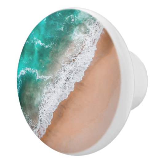 Zeewater op zee en tropische zomer keramische knop (Rechts)