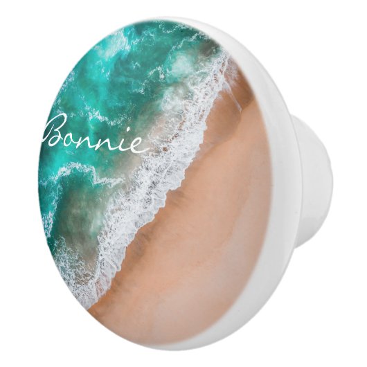 Zeewater op zee en tropische zomer keramische knop (Rechts)