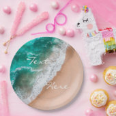 Zeewater op zee en tropische zomer papieren bordje (Feest)