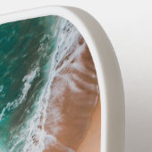 Zeewater op zee en tropische zomer pickleball paddle (Links Detail)