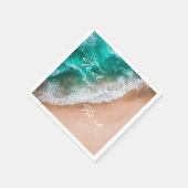 Zeewater op zee en tropische zomer servet (Hoek)