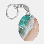 Zeewater op zee en tropische zomer sleutelhanger (Voorkant Links)