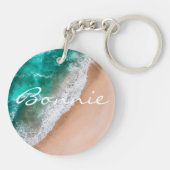 Zeewater op zee en tropische zomer sleutelhanger (Achterkant)