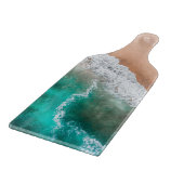 Zeewater op zee en tropische zomer snijplank (Hoek)