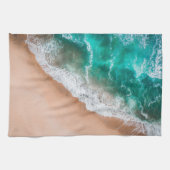 Zeewater op zee en tropische zomer theedoek (Horizontaal)