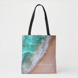 Zeewater op zee en tropische zomer tote bag