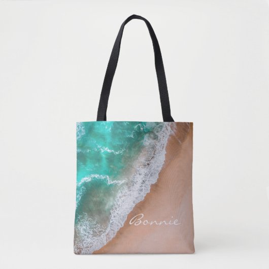 Zeewater op zee en tropische zomer tote bag (Voorkant)