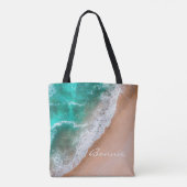 Zeewater op zee en tropische zomer tote bag (Achterkant)