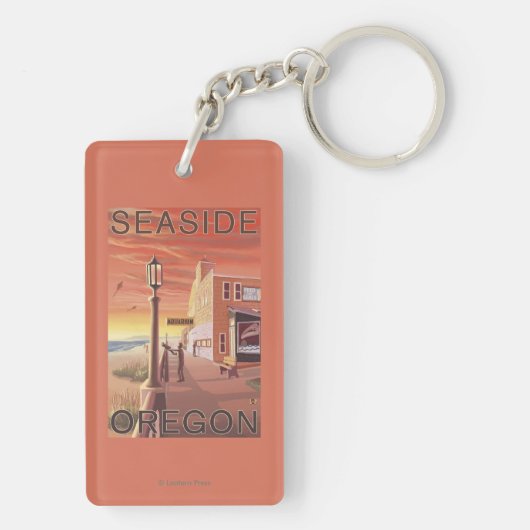 Zeewater, Uitzicht van OregonAquarium Sleutelhanger (achterkant)