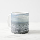 Zeewaterhemel Blauw Grijze Golf Kustkust Koffiemok (Voorkant links)