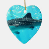 Zeewaterkwaliteit Roze blauwe walvishaai Keramisch Ornament (Rechts)