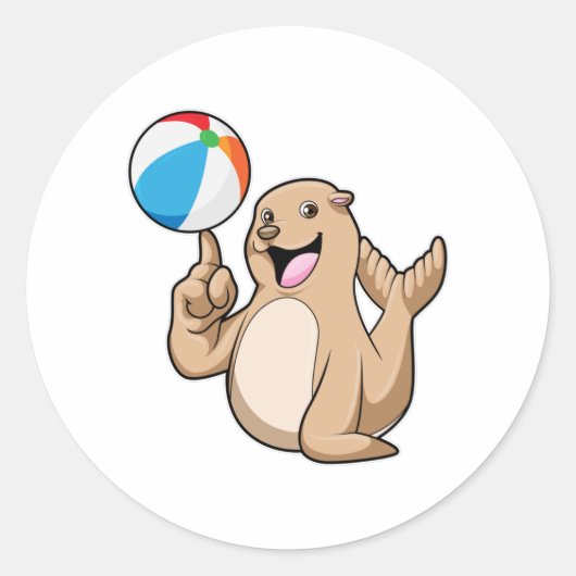 zeewaterpolo ronde sticker (Voorkant)