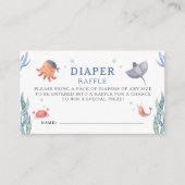 Zeewaterverf Babyshower Luierspel Informatiekaartje (Voorkant)