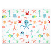 Zeewereld patroon foto afdruk (Voorkant)