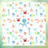 Zeewereld patroon raamsticker (Vel 3)