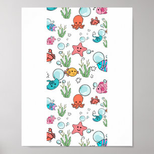 Zeewezens cadeau, zeewezen poster