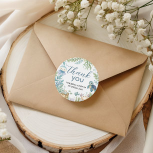 Zeewezens Verjaardag Favor Tags Bedankjes Labels