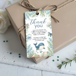 Zeewezens verjaardags favorietlabels cadeaulabel