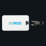 Zeewier Bagagelabel met lederriem<br><div class="desc">Zeewier Bagagelabel met lederriem</div>