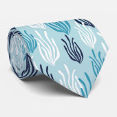 Zeewier Blauw Stropdas (Opgerold)