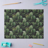 Zeewier en vis op zwarte ontkoppeling tissuepapier (Craft)