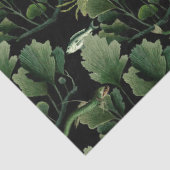 Zeewier en vis op zwarte ontkoppeling tissuepapier (Detail)