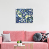 Zeewier (Floral Pattern) (door William Morris) Canvas Afdruk (Insitu (Woonkamer))