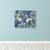 Zeewier (Floral Pattern) (door William Morris) Canvas Afdruk (Insitu (Houten vloer))