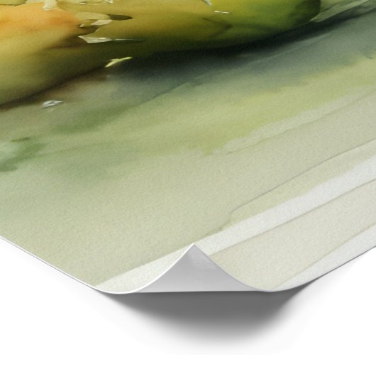 Zeewier Kelp Garden Waterverf Print (Hoek)