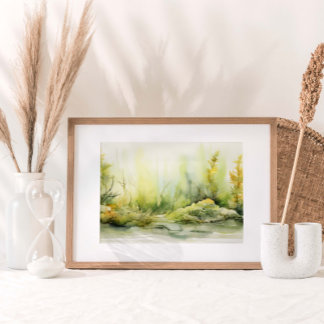 Zeewier Kelp Garden Waterverf Print