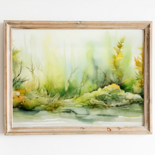 Zeewier Kelp Garden Waterverf Print