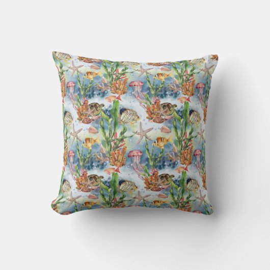 Zeewier: koraalrif vis kwal zeewier kussen (Voorkant)