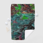 Zeewier of koralen van zee met golfeffect golfhanddoek (Insitu)